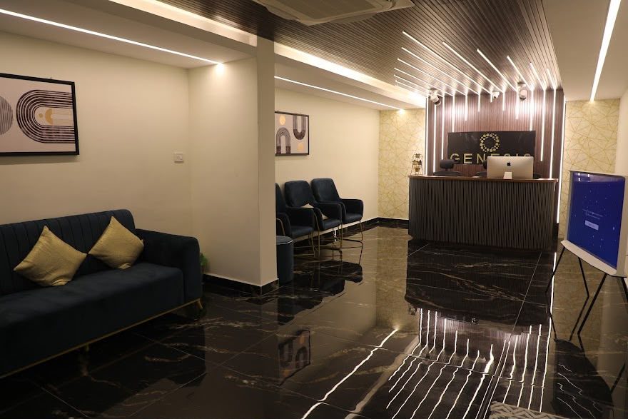 Genesis Dermatology reception desk and patient seating