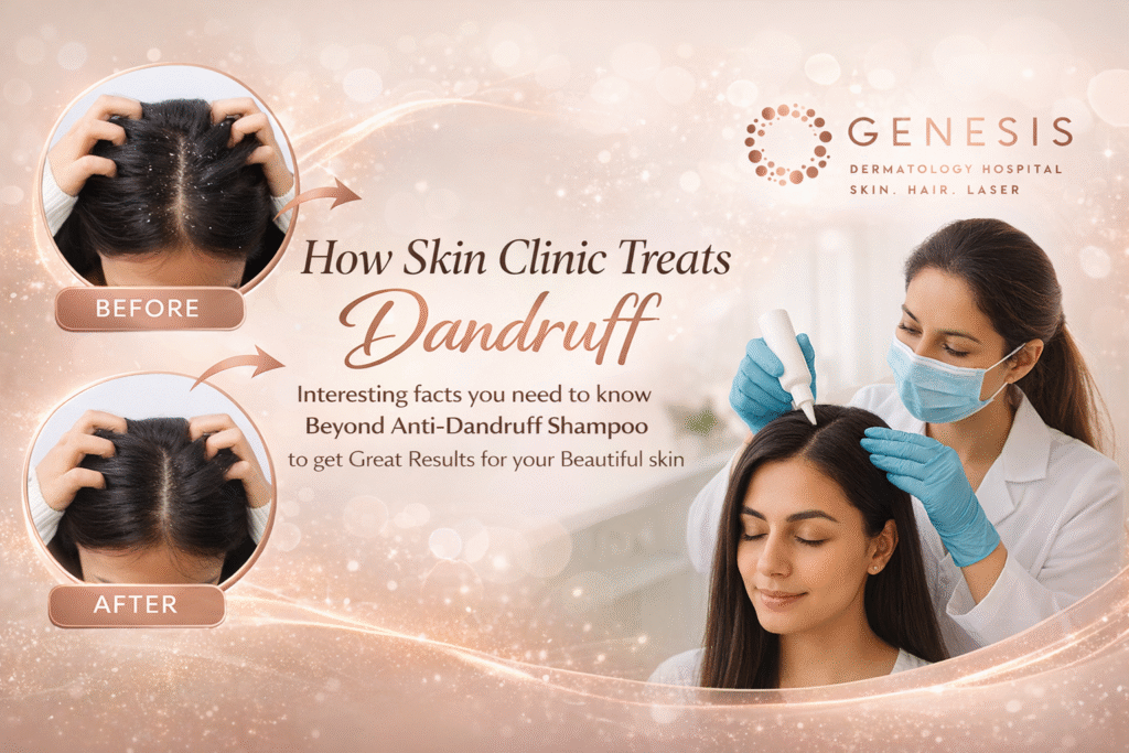 How Skin Clinic Treats Dandruff Interesting facts you need to know Beyond Anti-Dandruff Shampoo to get Great Results for your Beautiful skin