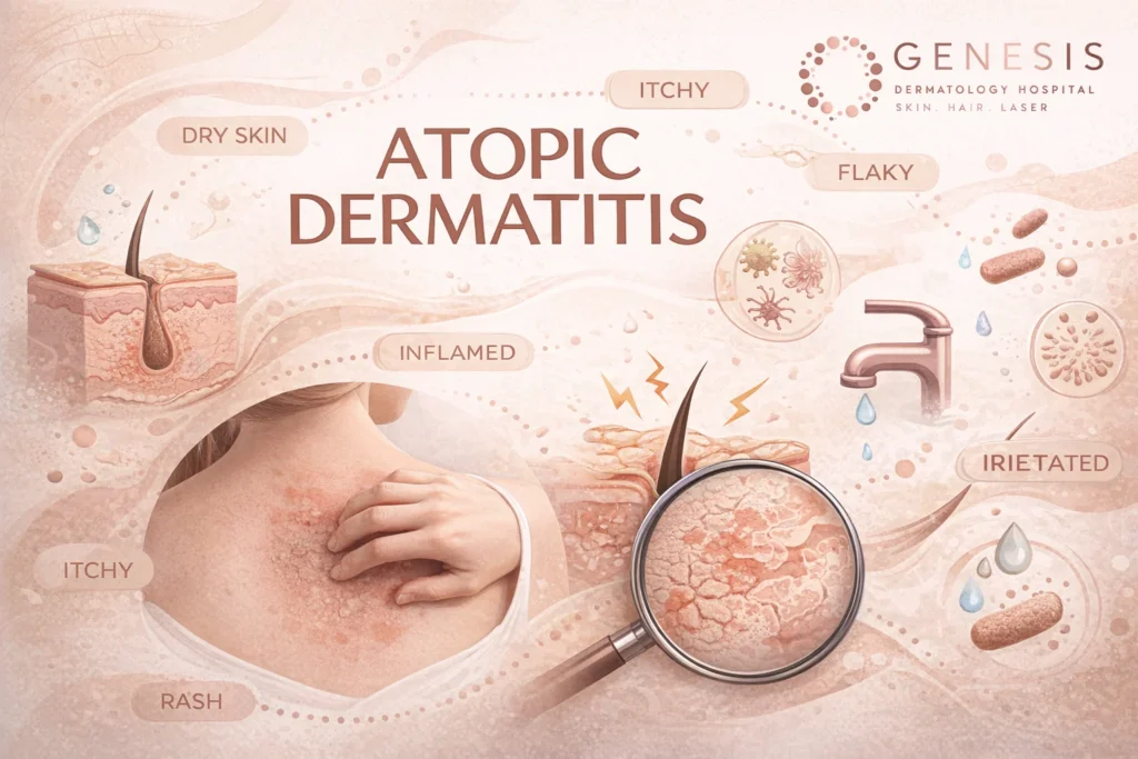 The truth about Atopic Dermatitis: Triggers, Flare Management & Long-Term Control. Yop skin specialist in chennai