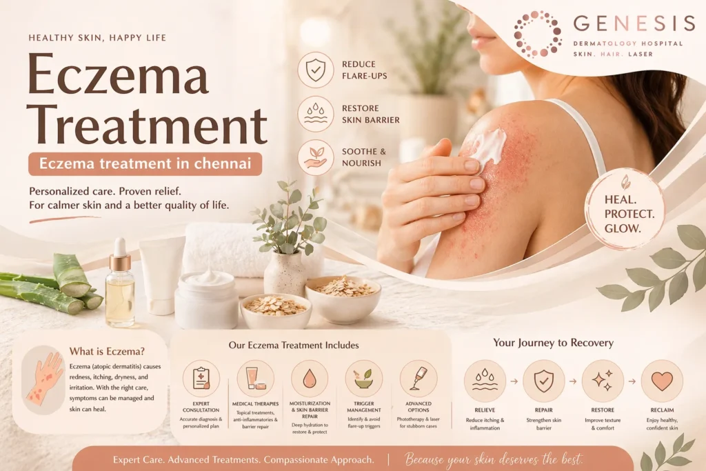 The truth about Eczema in Adults vs. Children: Watch out How Symptoms & Treatment Differ in India. Best hospital for eczema treatment in chennai
